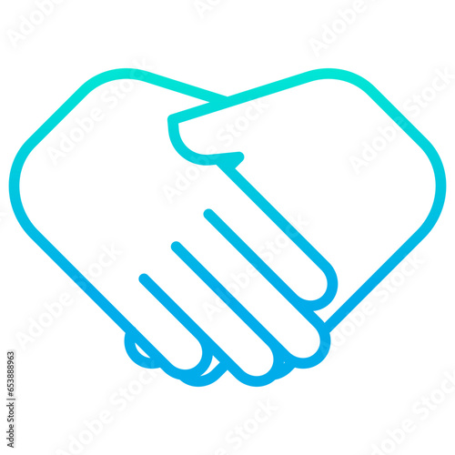 Outline gradient Handshake icon