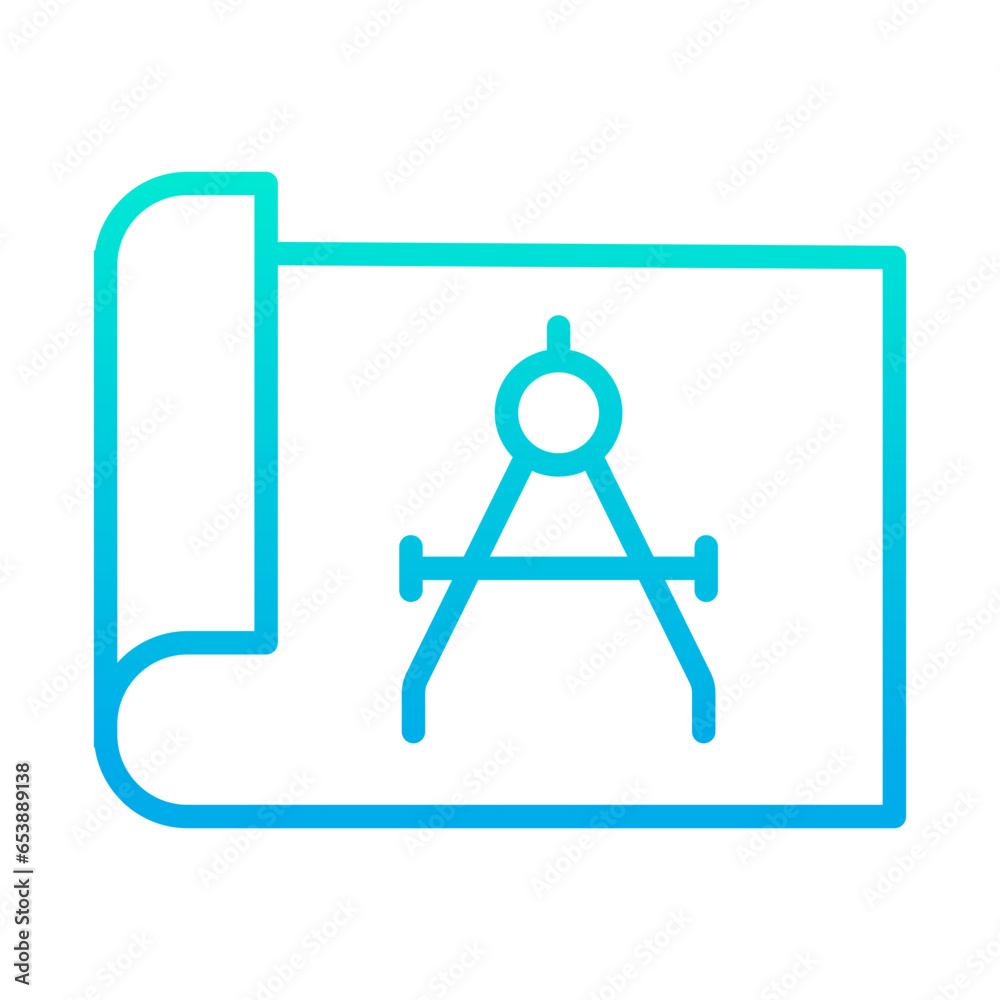 Outline gradient Plan icon Outline gradient Plan icon