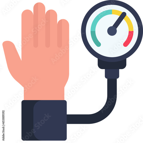 Arm Blood Pressure Gauge Icon