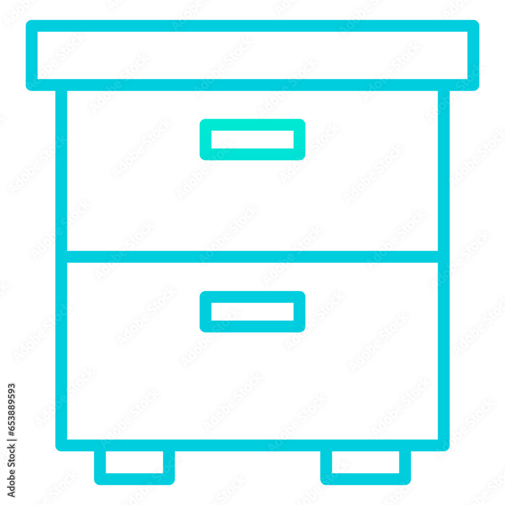 Outline gradient Cabinet icon Outline gradient Cabinet icon
