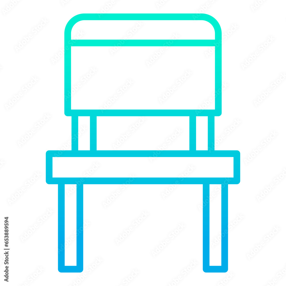 Outline gradient Chair icon
