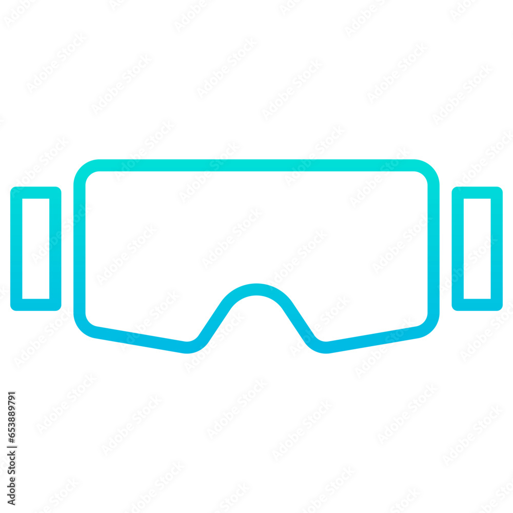 Outline gradient Construction Goggles icon Outline gradient Construction Goggles icon