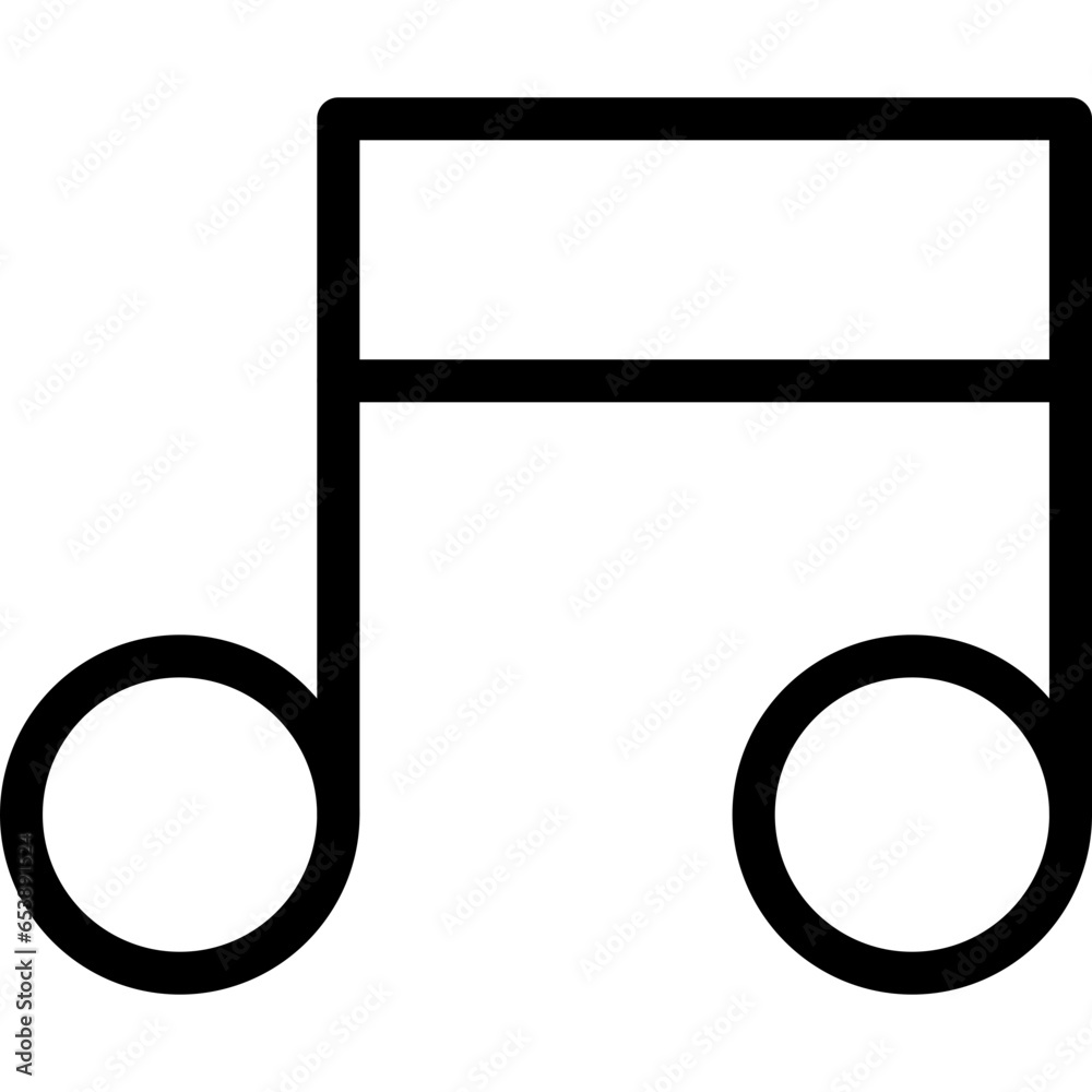 Music simple black line icon