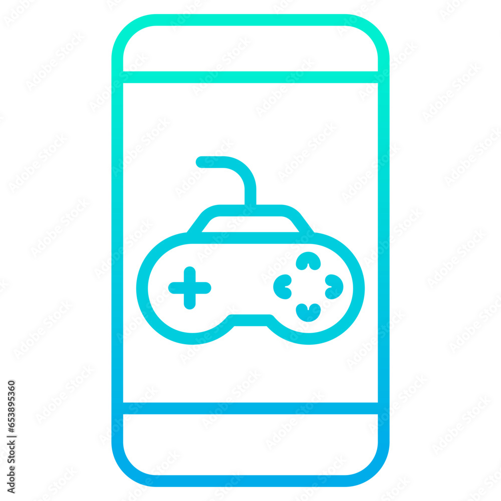 Outline gradient Phone Game icon Outline gradient Phone Game icon