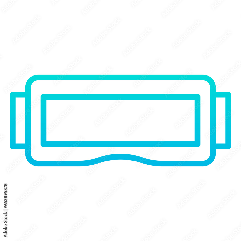 Outline gradient Vr glasses icon Outline gradient Vr glasses icon
