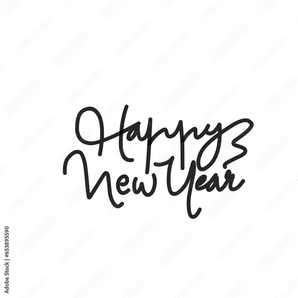 Happy New Year Hand Drawn Happy New Year Hand Drawn