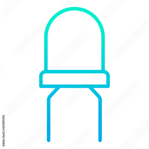 Outline gradient Led icon