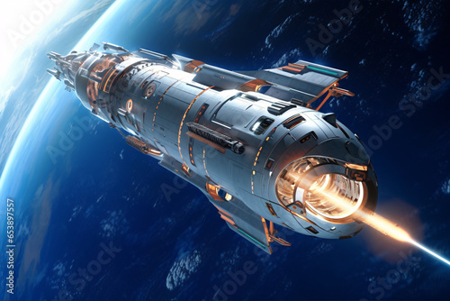 Wallpaper Mural Futuristic space rocket Torontodigital.ca