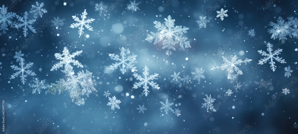 snow snowflakes cold winter frozen background texture, ai