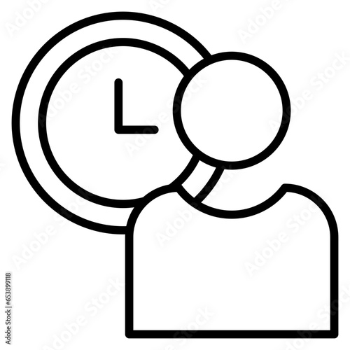 Outline User time icon