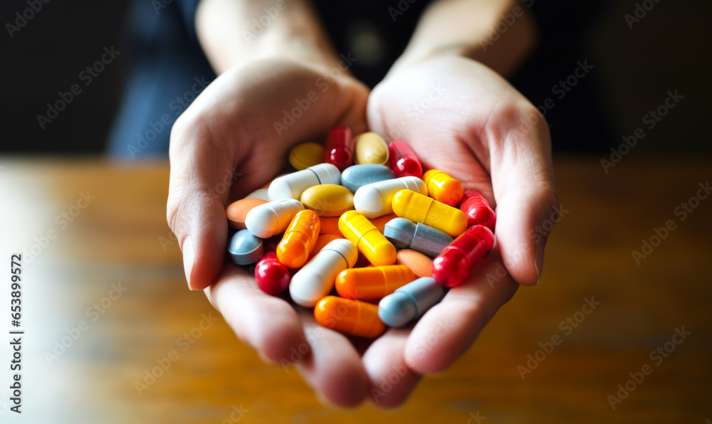 Several different tablets clutched in a palm Several different tablets clutched in a palm