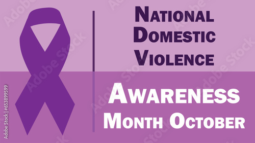 National Domestic Violence Awareness Month vector banner design. Happy National Domestic Violence Awareness Month modern minimal graphic poster illustration.
