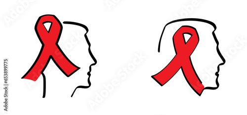 Red ribbon week is an alcohol, tobacco, and other drug and violence prevention awareness campaign observed annually in October in the United States. Vector. World aids day, december. Stop hiv.
