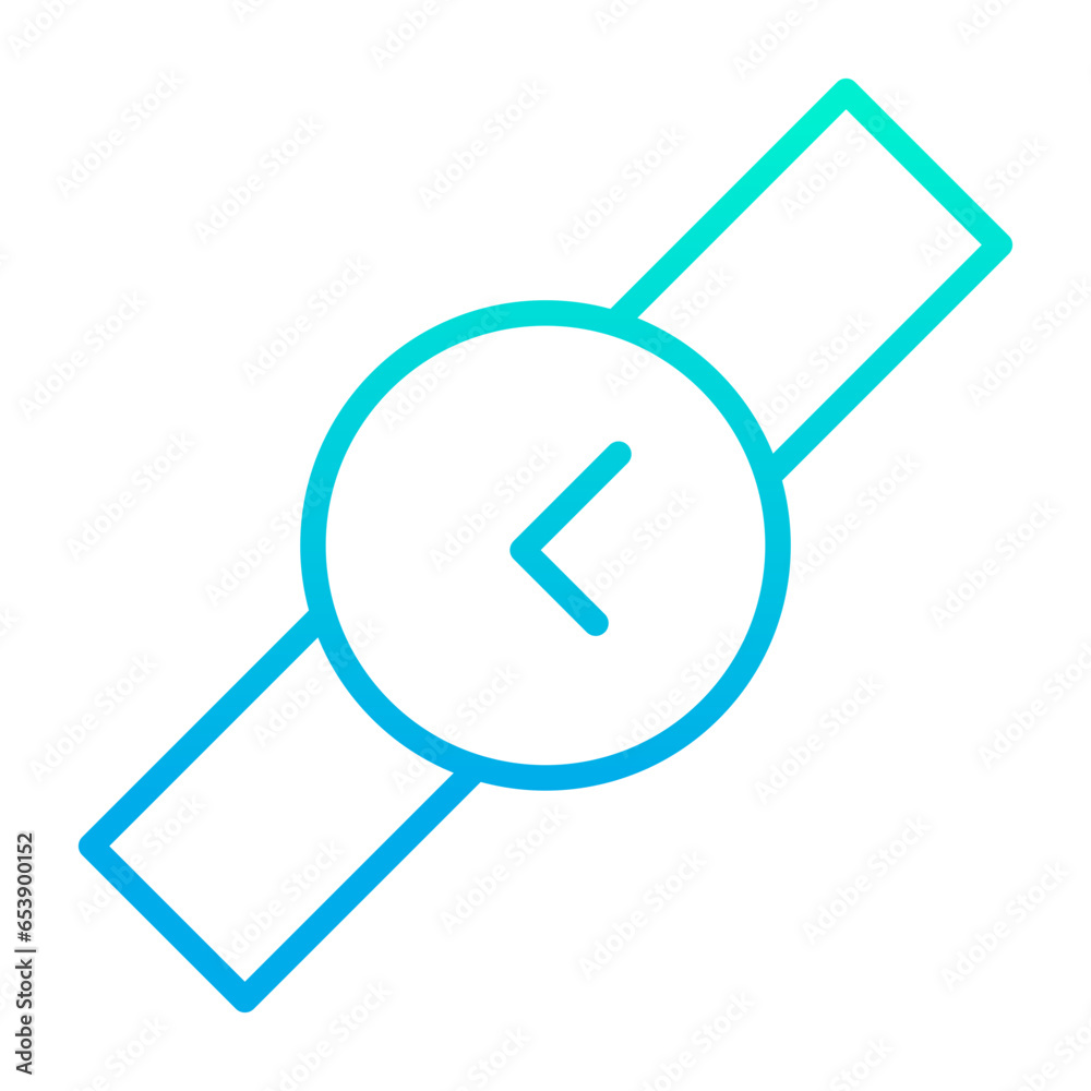 Outline gradient Wristwatch icon Outline gradient Wristwatch icon