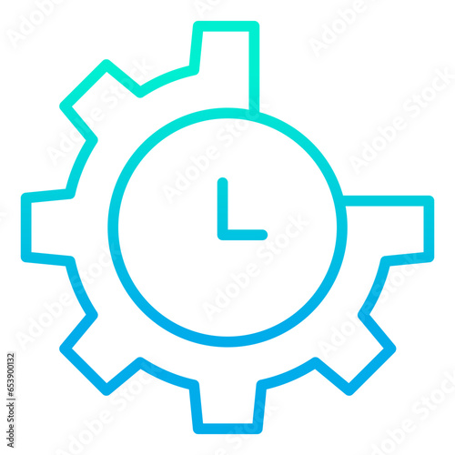 Outline gradient Time Settings icon