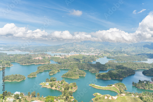 Beautiful landscape in El Peñol Guatape, Medellin Colombia