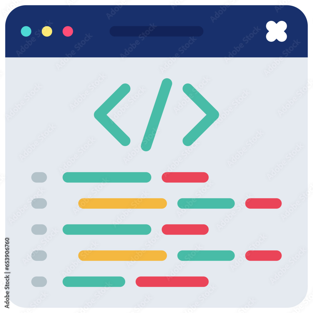 Website Programming Language Icon Website Programming Language Icon