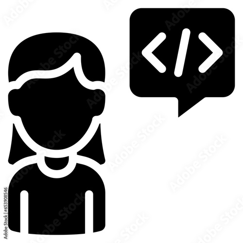 Female Developer Icon