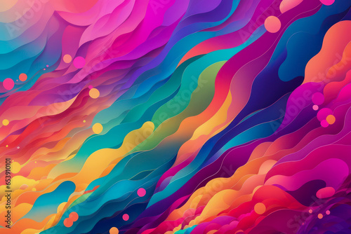 Wallpaper Mural Abstract Wavy Colorful Gradient Wallpaper, Background , Abstract paper origami style Funky background Torontodigital.ca