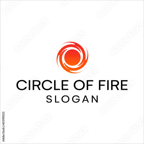 Fire circle vector LOGO