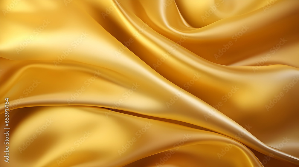 Abstract golden silk textile flowy background Abstract golden silk textile flowy background