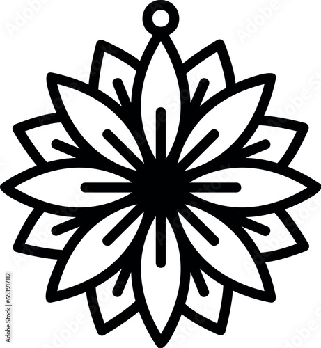 snowflake christmas tree ornament, snowflake christmas earrings laser cut file, vector