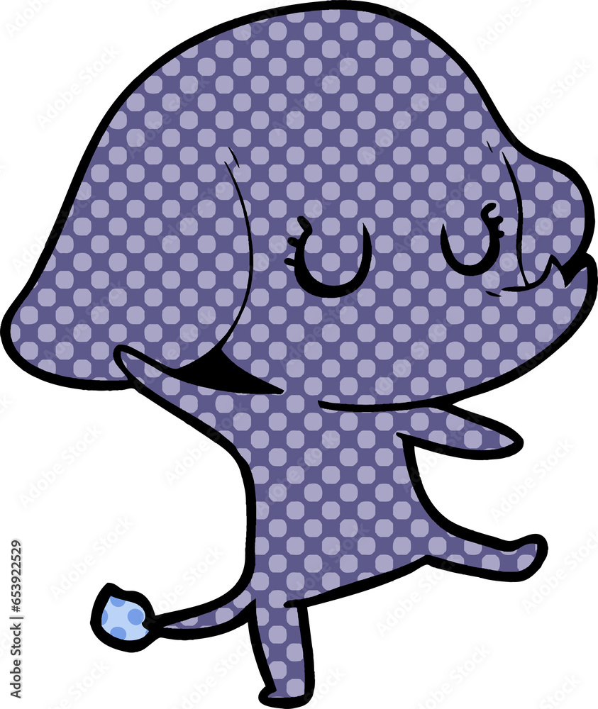 Fototapeta premium cute cartoon elephant