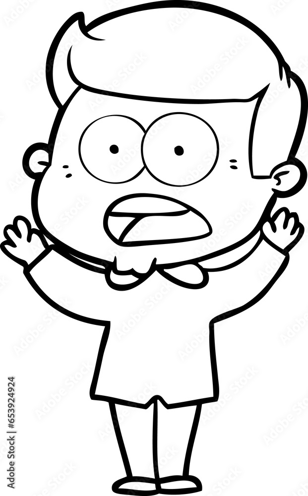 cartoon shocked man