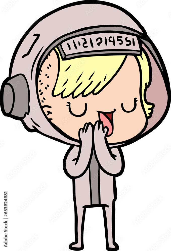 cartoon astronaut woman cartoon astronaut woman