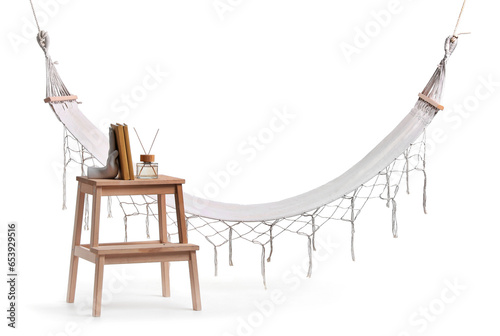 Cozy hammock, stepladder wi...