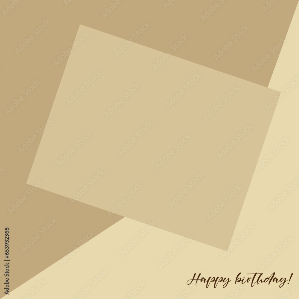 minimalist greeting card geometric poster,  happy birthday card
