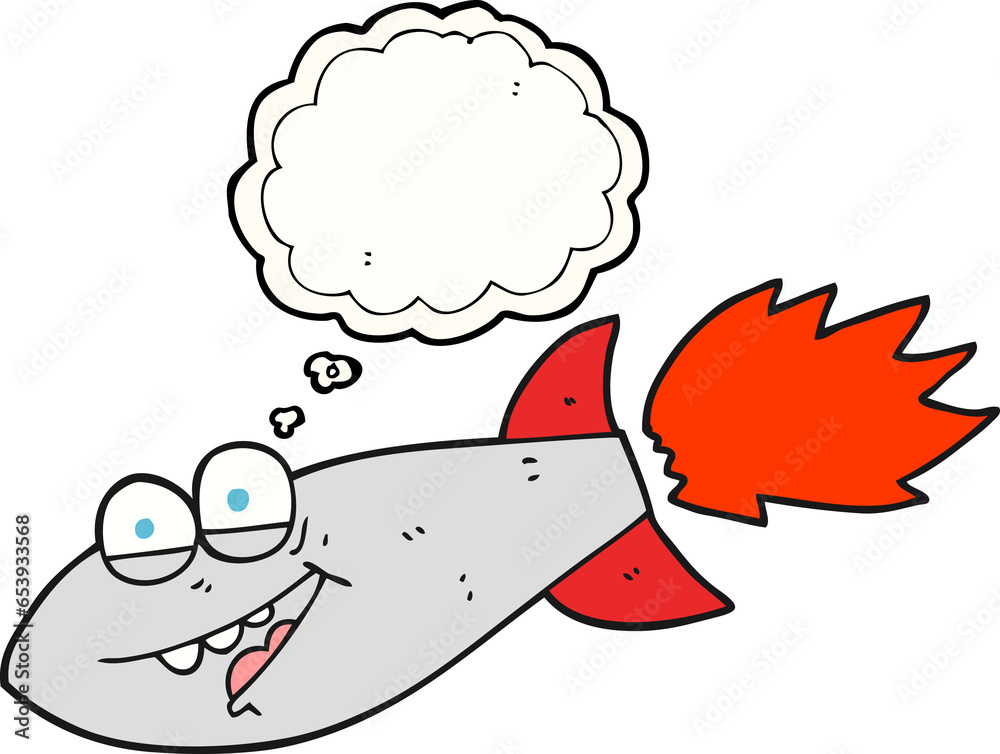 freehand drawn thought bubble cartoon missile freehand drawn thought bubble cartoon missile