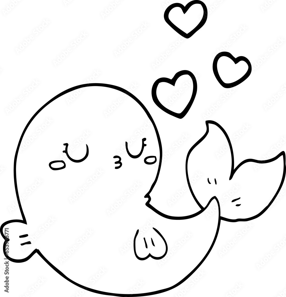 cute cartoon whale in love cute cartoon whale in love
