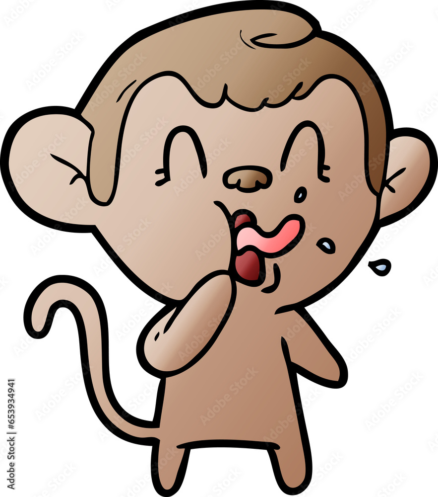 Fototapeta premium crazy cartoon monkey