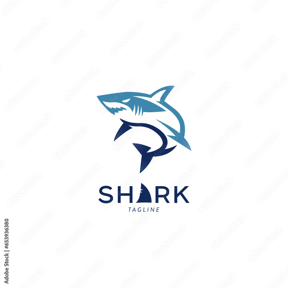Shark Logo Symbol Design Template Flat Style Vector Shark Logo Symbol Design Template Flat Style Vector