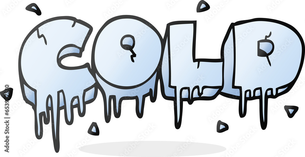 freehand drawn cartoon cold text symbol freehand drawn cartoon cold text symbol