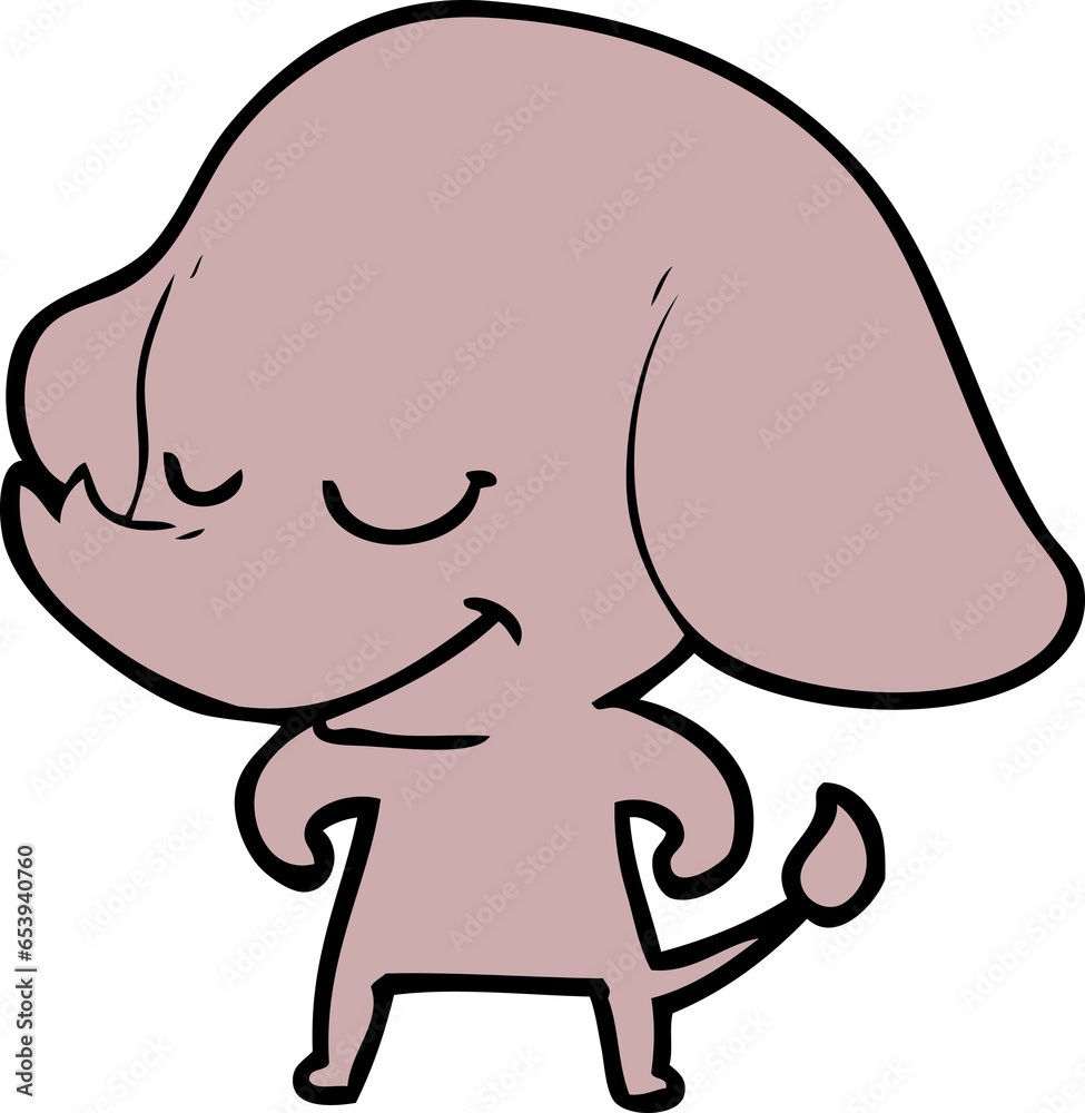 cartoon smiling elephant cartoon smiling elephant