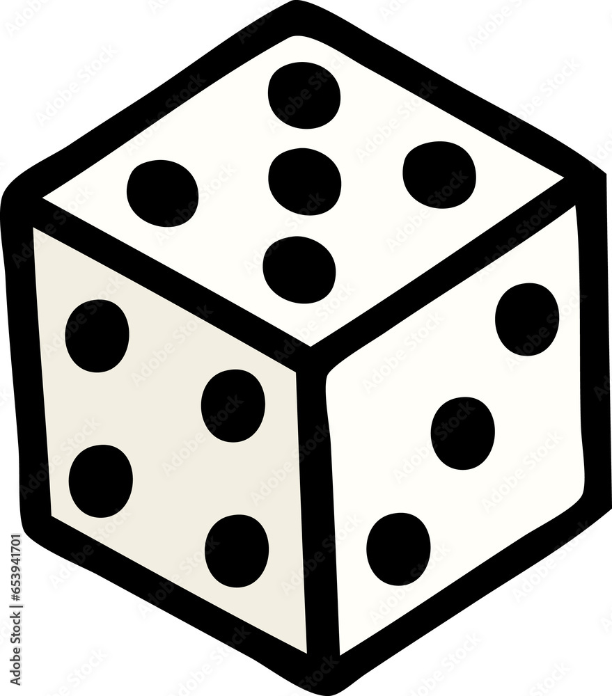 tattoo in traditional style of a dice tattoo in traditional style of a dice