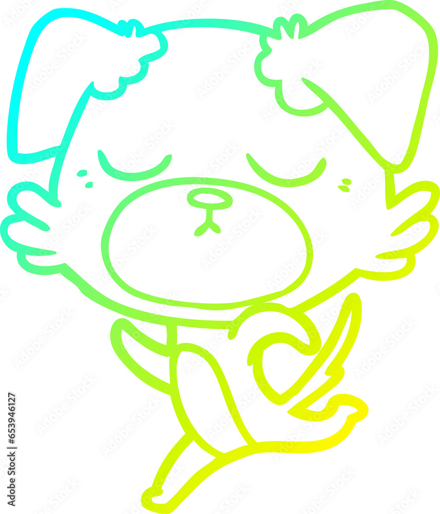 cold gradient line drawing of a cute cartoon dog cold gradient line drawing of a cute cartoon dog