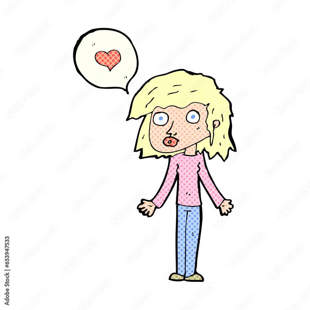 cartoon woman in love cartoon woman in love