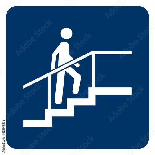 Vector graphic of sign indicating a pedestrian overpass