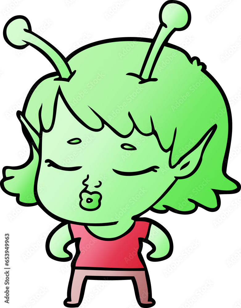 cute alien girl cartoon cute alien girl cartoon