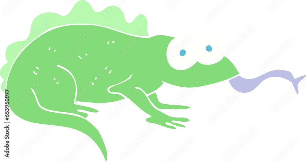 flat color illustration of lizard flat color illustration of lizard