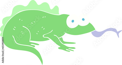 flat color illustration of lizard