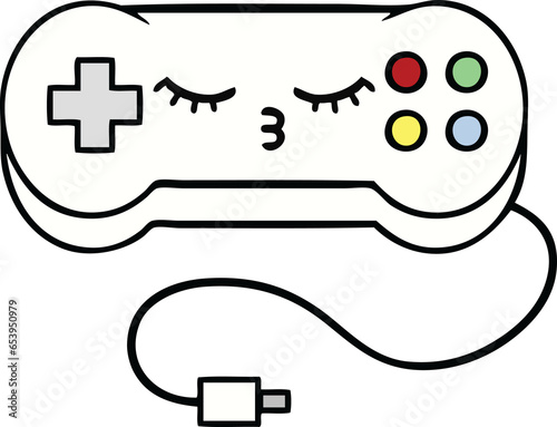 cute cartoon of a game controller