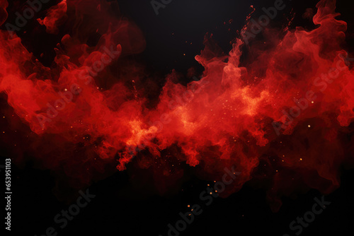 Mesmerizing image capturing swirling flames and billowing smoke against dark background. Perfect for depicting intense heat, power, and dramatic scenes.
