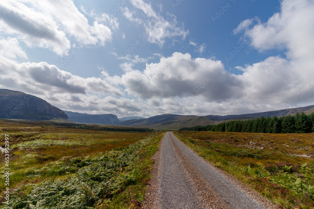 Straße in den schottischen Highlands 