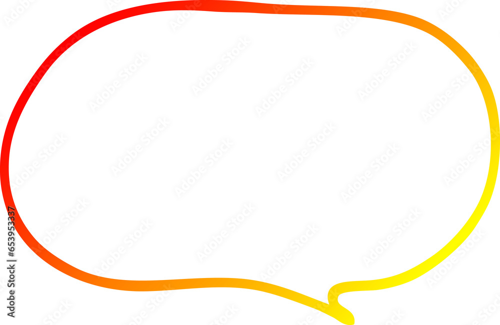 warm gradient line drawing of a cartoon expression bubble warm gradient line drawing of a cartoon expression bubble