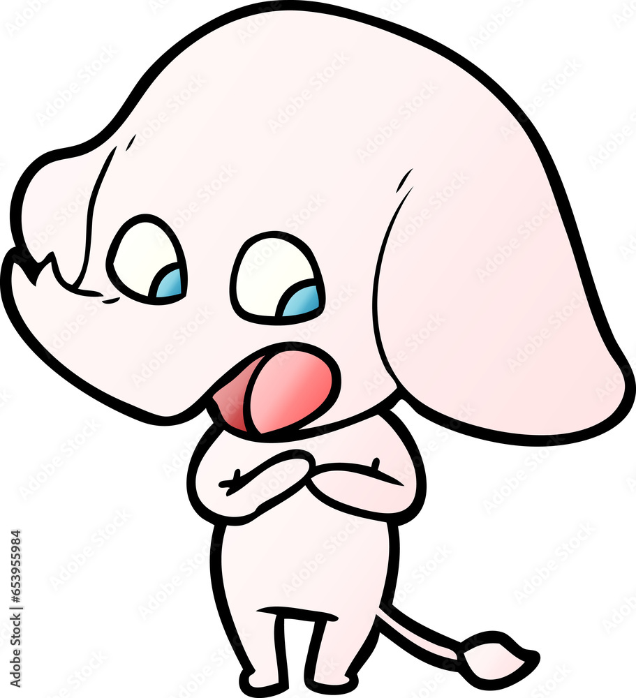 Fototapeta premium cute cartoon elephant