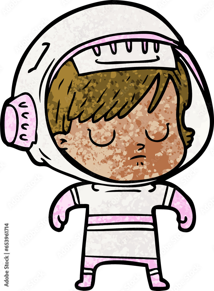 cartoon astronaut woman cartoon astronaut woman